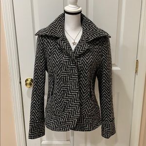 Ladies black and gray jacket coat
